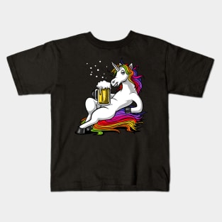 Unicorn Beer Party Kids T-Shirt